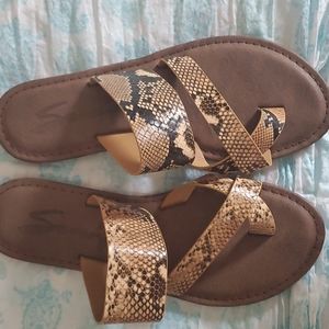 Snake Print Sandals
